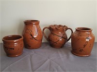 4 Breininger Pottery Pots