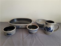 5 Rowe Salt Glazed Pottery