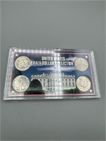 US Silver Half Dollar Collection, includes 4 Silve