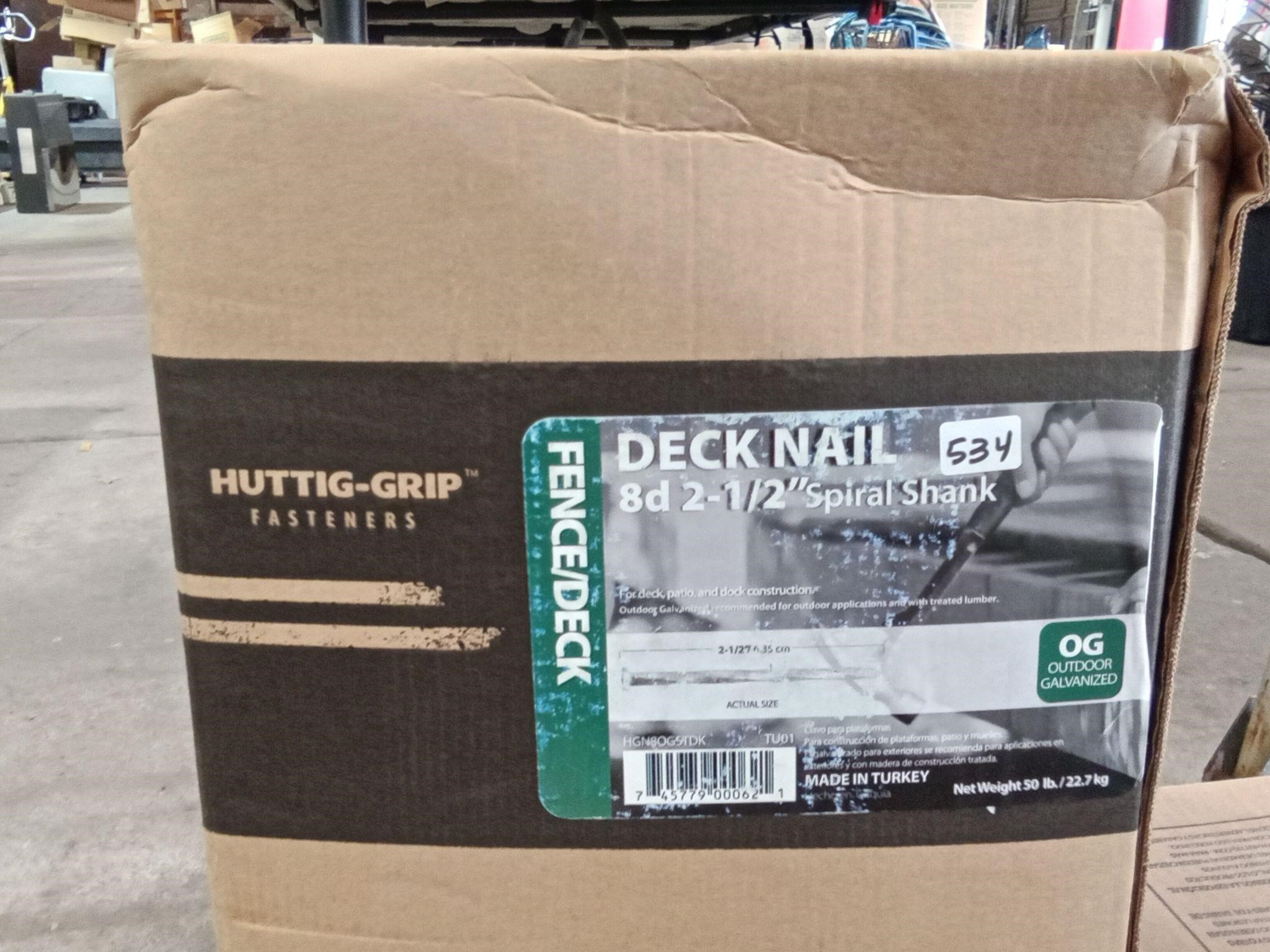 Huttig-Grip Deck Nail 8d 2-1/2" Spiral Shank