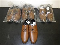 4 PAIRS URBNIDNTY MEN'S LACE-UP DRESS SHOES