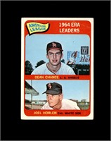 1965 Topps #7 ERA Leaders VG to VG-EX+