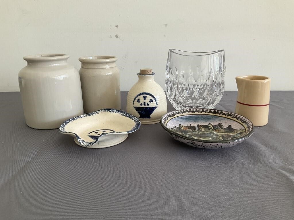 Small Pottery, Vase and Dishes
