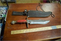 Large Fixed Blade Knife w/ Sheath Chippaway