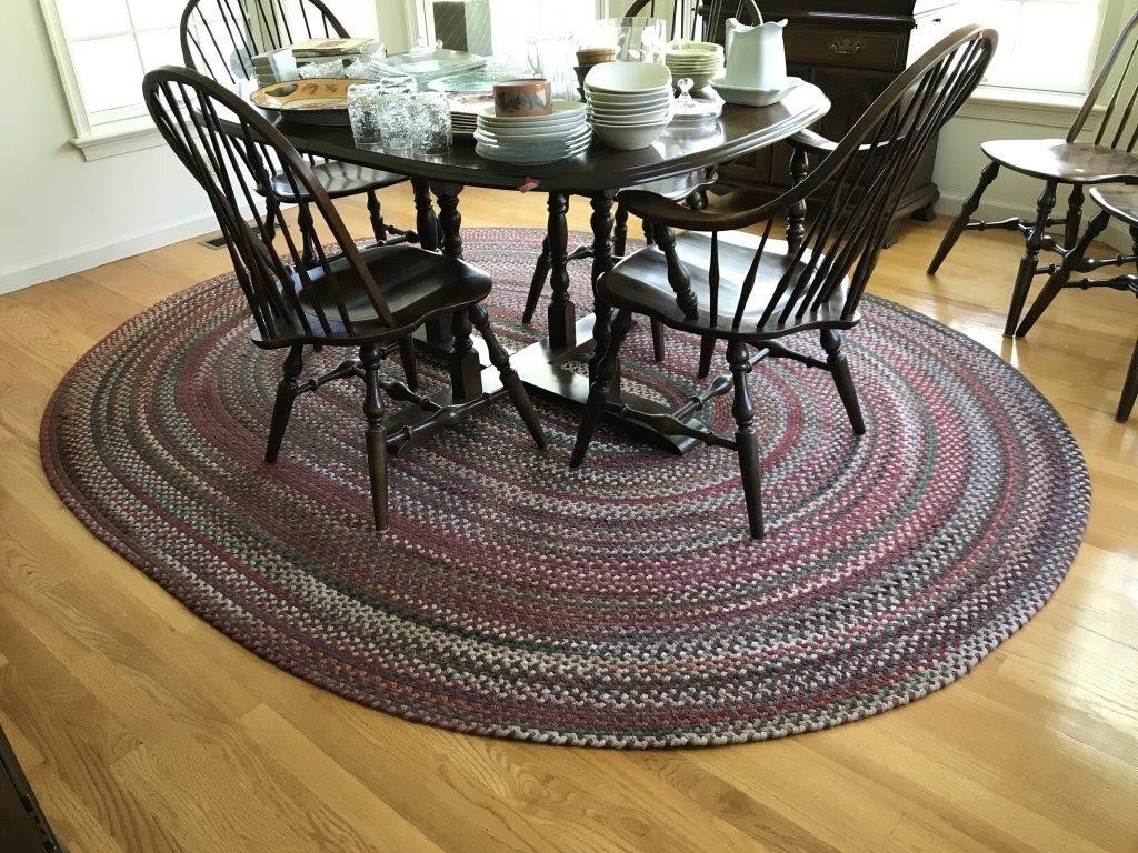 Braided oval rug