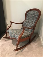Beautiful Victorian upholstered rocking chair