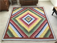 Antique multicolored quilt