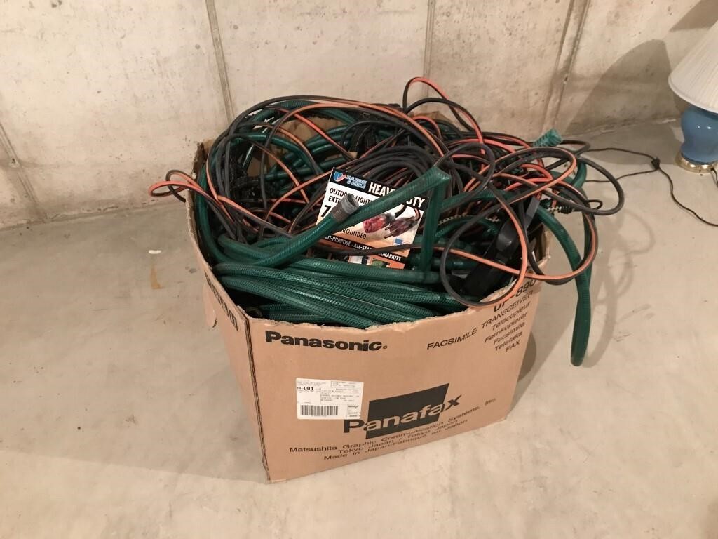 Box of hoses and electric cable