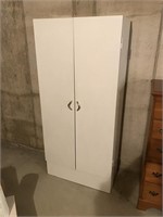 White metal utility cabinet