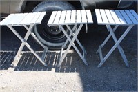 3  Folding Aluminum Patio Tables
