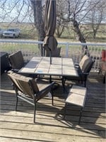 patio table/chairs set.