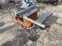 rigid table saw on stand
