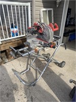 milwaukee 12" sliding mitre saw and stand