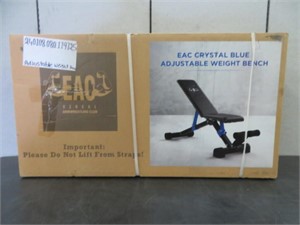 EAC CRYSTAL BLUE ADJUSTABLE WEIGHT BENCH