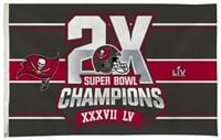 Tampa Bay Buccaneers NFL Champs 2X Flag NEW