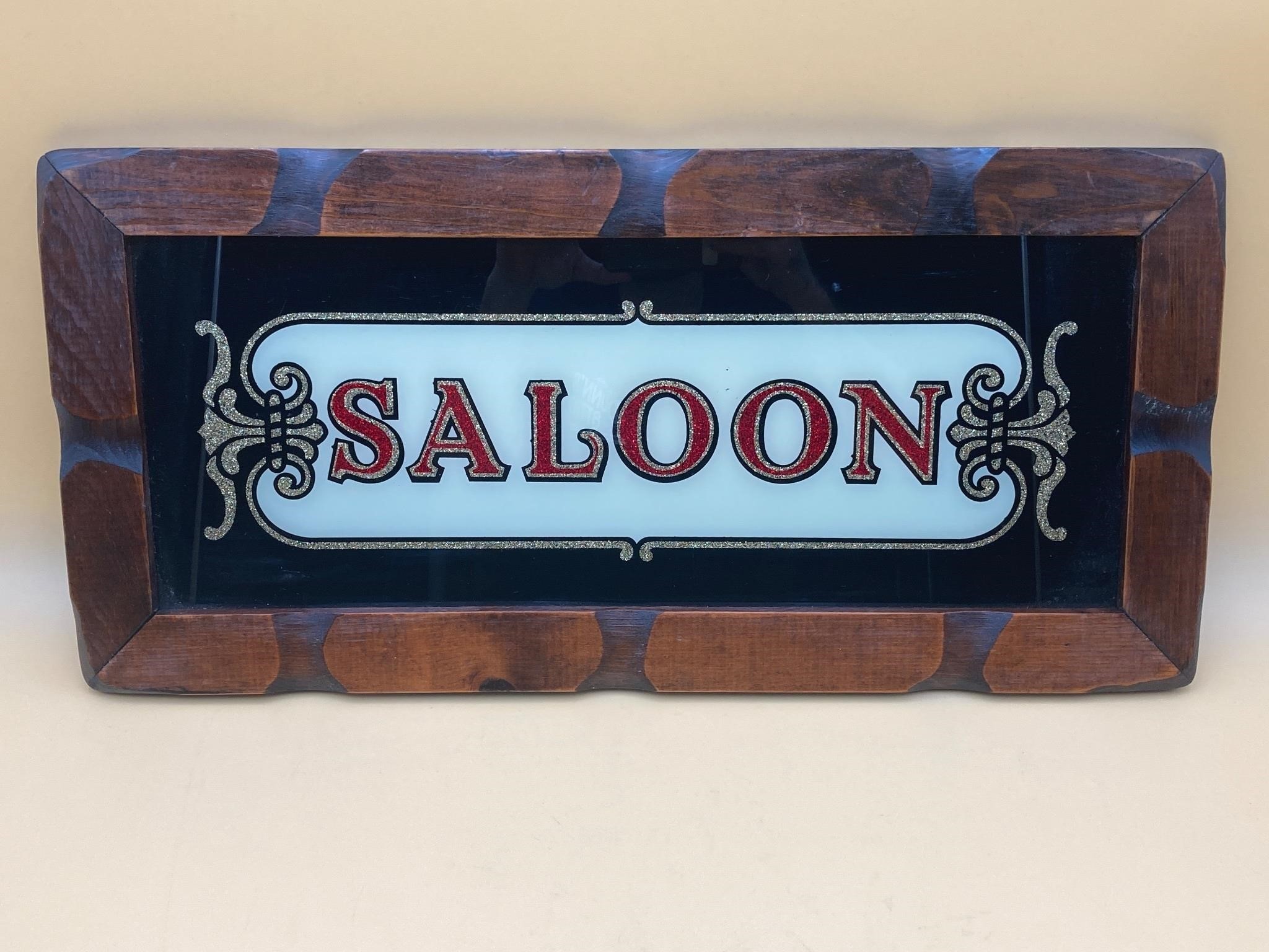 Framed 8x20” Saloon Sign