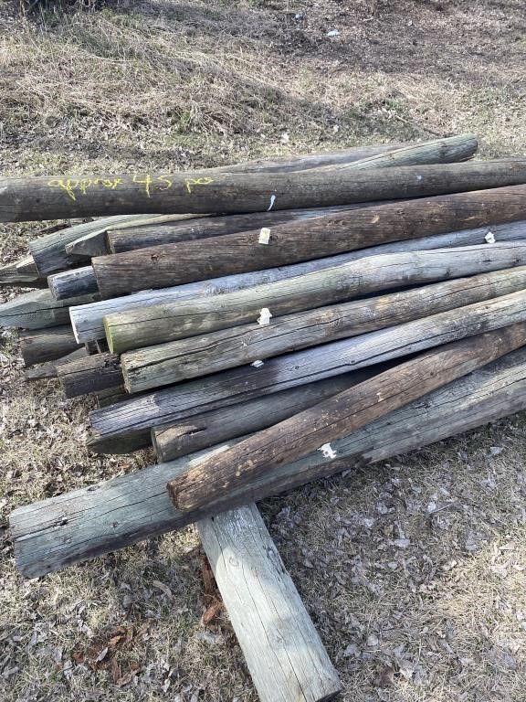 stack of fence posts, approx 45 pcs