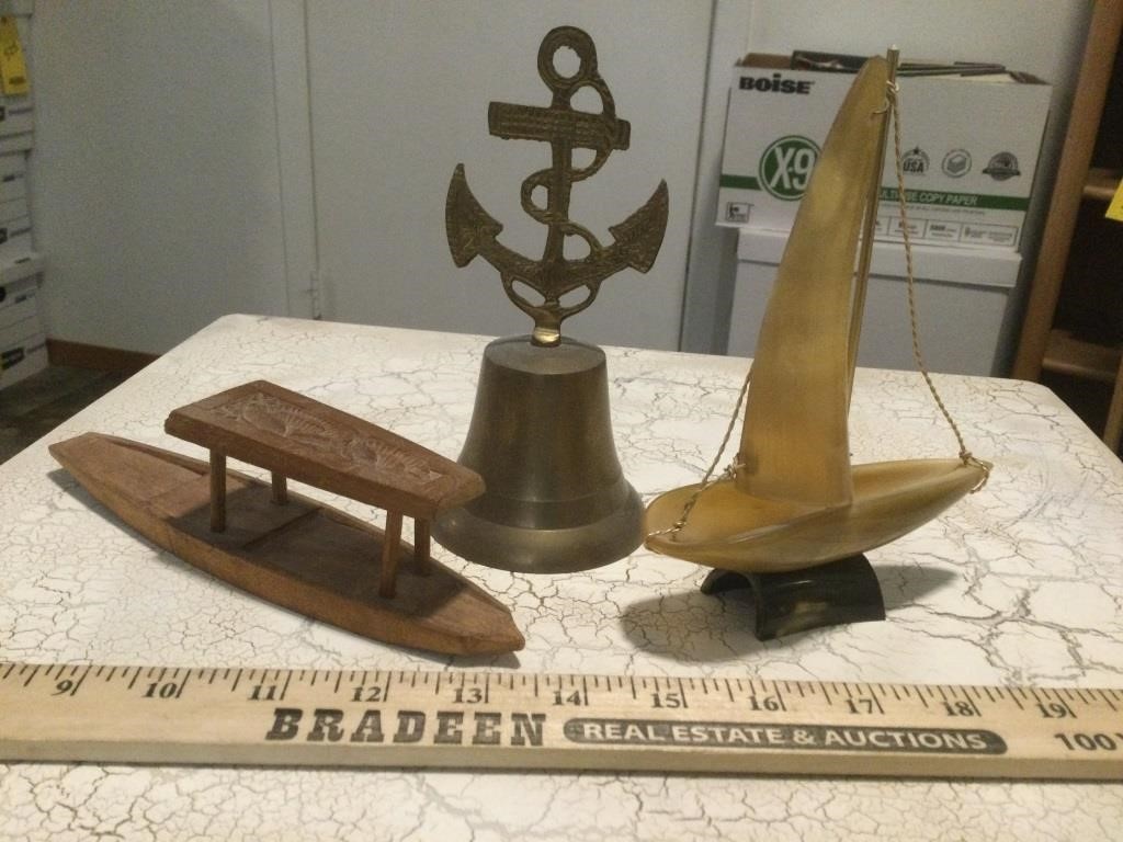 Nautical Lot w/ Ship made W/horn