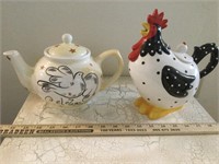 Pair of Tea Pots & Box of  ups & Mugs