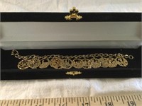 Gold Plated Charm Bracelet in  Box