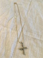 Silver & Gold Cross Necklace