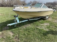 boat and trailer, NO TOD. inboard 140 Mercruiser