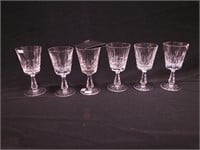 Six 7" Waterford crystal goblets Kylemore pattern