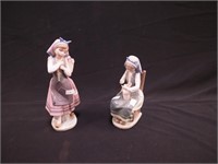 Two Lladro figurines: 9 1/2" "Nature's Bounty"