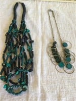 Pair of Turquoise Colored Necklaces