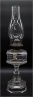 Vintage Glass Victorian Oil Lamp
