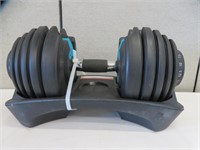 NEW ADJUSTABLE DUMBBELL 52.5 LBS W STAND