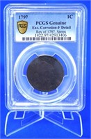 1797 Cent - PCGS Graded F-Details