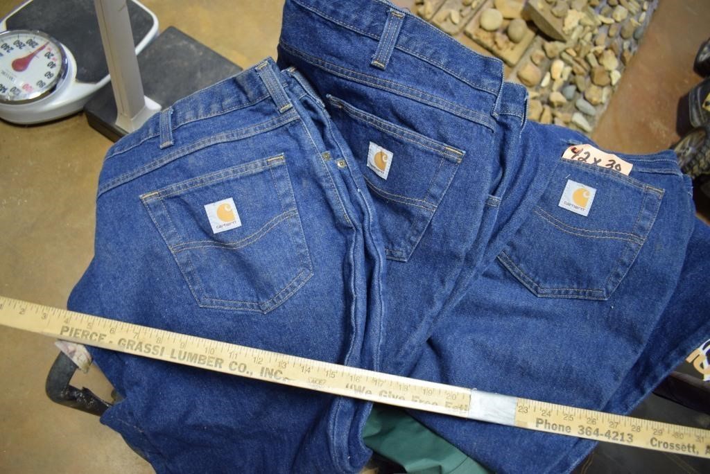 Three Pair 42x30 Carhart Jeans