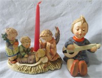 2 HUMMEL FIGURINES SILENT NIGHT CANDLEHOLDER