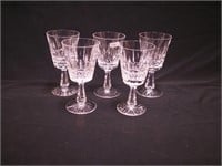 Five Waterford crystal 6 3/4" water goblets