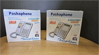 2 NEW PASHAPHONE TELEPHONES IN BOXES KX-T886CID