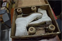 Vintage Skates in a Case