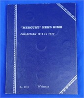 45 Mercury Dimes in Whitman Folder