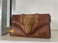Alligator skin handbag