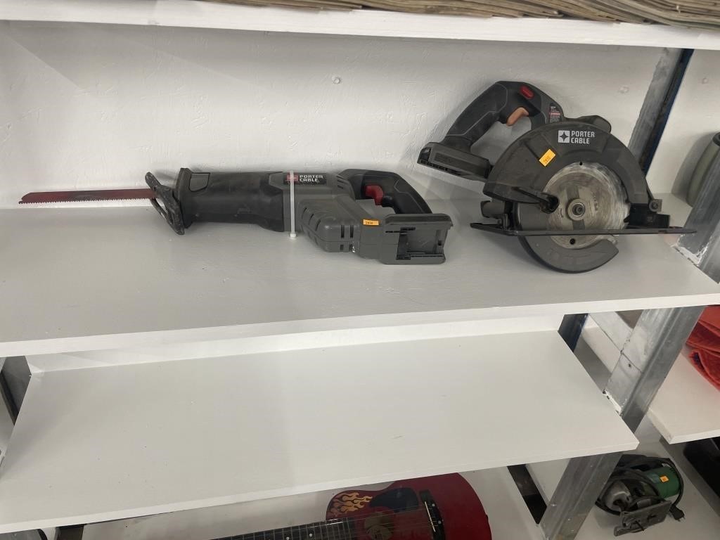 Porter cable circular saw and reciprocating saw