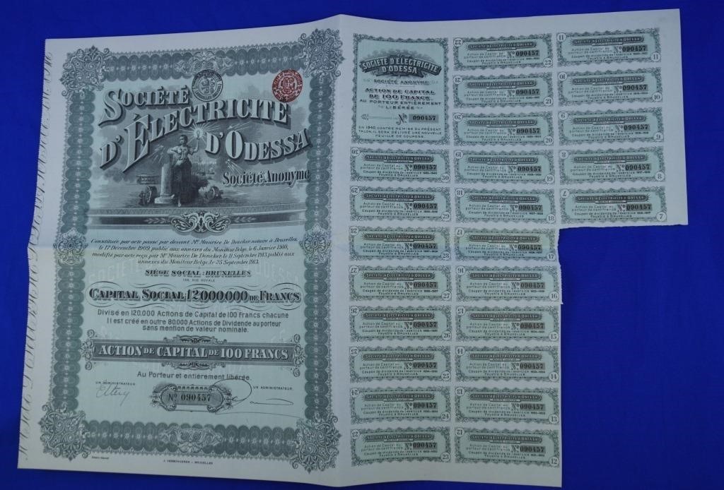 1913 Ukraine Electric Company Bond