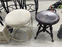 Antique ball and claw piano stool, stool
