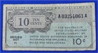 US Military Note 10 Cents - Series 461