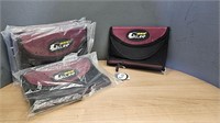5 NEW BURGUNDY / BLACK FISHING LURE POUCHES