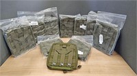 10 NEW SMALL MOSS GREEN UTILITY POUCHES