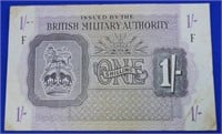 1943 1 Schilling British Military Authority