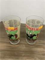 Vintage Kentucky derby drinking glasses