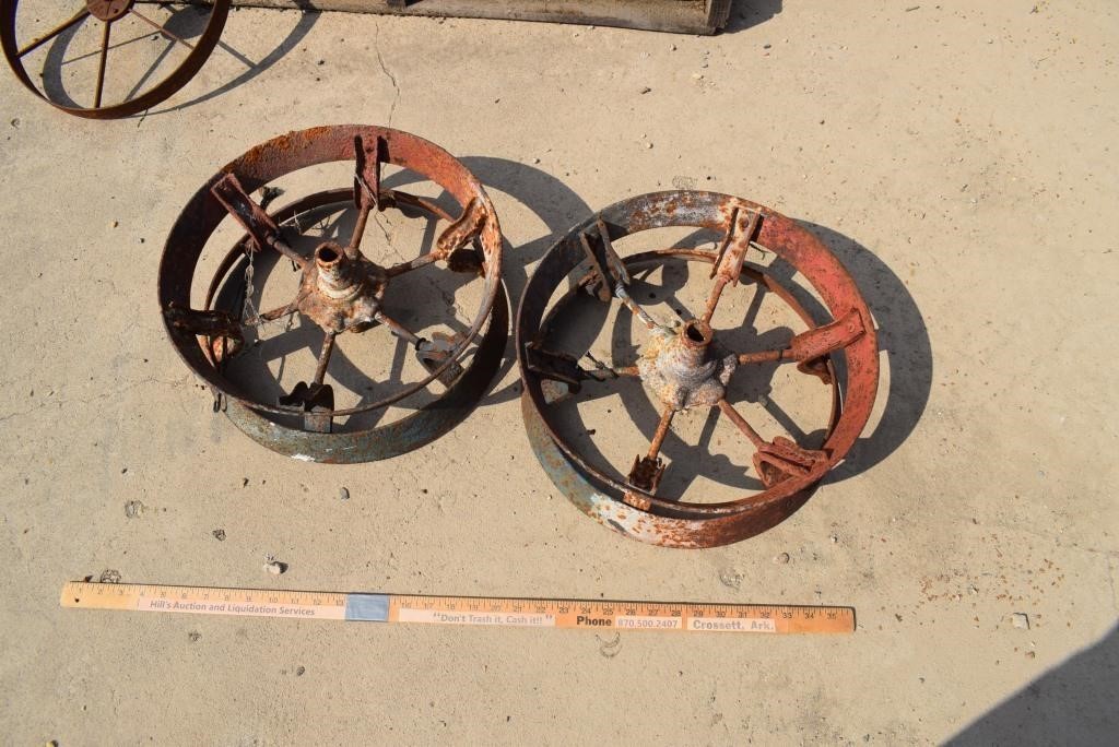Two Old Iron Wheels