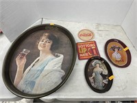 Vintage Coca Cola trays and items