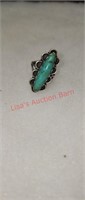 Silver  turquoise ring size 8